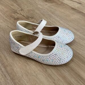 Girls Panda Ninja Ivory Rhinestone Mary Jane’s